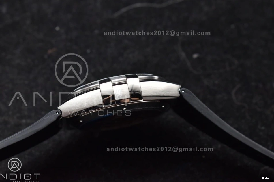 Black SS Black Black 1:1 VSF Strap Super Gummy Best Edition Ceramic on A8900 Clone Dial Constellation 0428